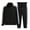 Black, variant on JLFKNG Men's Sportswear Two Piece Zippered Casual Solid Color Shirt And Pants Set Sports Jogging Suit Comfy Mens Sets