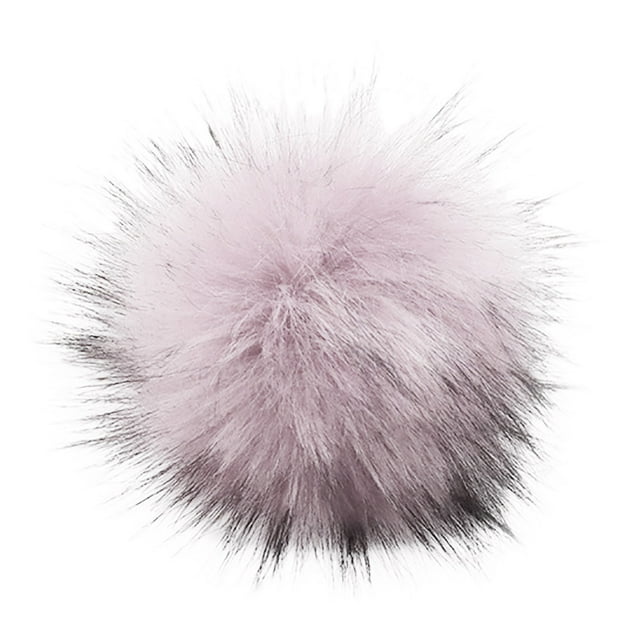 Jindong DIY Knitting Hats Accessires-Faux Fake Fur Pom Pom Ball with Press Button