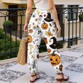 thumbnail image 4 of White Womens Jogger Pajamas Pants Comfy Pjs Sleep Bottoms Soft Pajama Pants Cute Trousers Loose Palazzo 4XL, 4 of 4