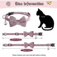 thumbnail image 2 of 4 Pieces 4 Colors Cat Bow Tie Collar With Bell Comfortable Velvet Cat Collar, 2 of 5