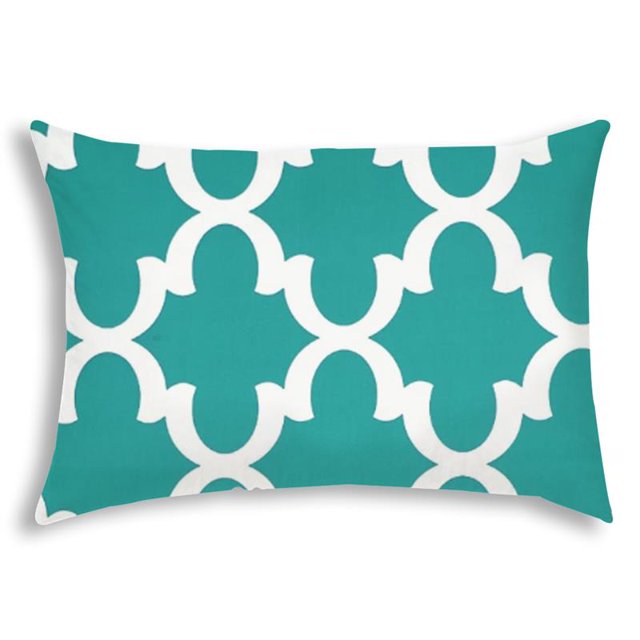 Joita Flannigan Coussin Intérieur / Extérieur Cousu Fermé - Tissu Polyester Turquoise