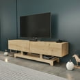thumbnail image 4 of Tera 63'' Modern Desing TV Stand Console Table for up to 72 inch Flat or Curved Televisions Natural Oak Finish, 4 of 7