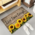 thumbnail image 5 of Anti Fatigue Kitchen Mat Set of 2 Cushioned Kitchen Floor Mats Kitchen Rugs Non Slip Kitchen Runner Rug Floral Yellow Sunflowers on Rustic Wooden Boards (15.7"x23.6"+15.7"x47.2" inches), 5 of 6