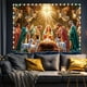 thumbnail image 4 of Bandera Navideña con Dosel Estrellado | Cortina de Terciopelo Color Melocotón con Pinzas y Clavos | Decoración Festiva para El Hogar, La Pared, La Ventana, La Fiesta, Los Eventos Navideños, Etc., 4 of 4