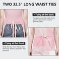 thumbnail image 6 of Pink Floral and Petal Pattern Apron-Garden Aprons for Women with Pockets-Cotton Linen Waterproof Kitchen Cooking Gardening Aprons Adjustable for Kitchen,Cooking,BBQ and Salon 33x27 Inch, 6 of 7
