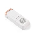 thumbnail image 1 of Methold Soporte para teléfono Altavoz plegable recargable Soporte antideslizante de escritorio para teléfono inteligente compatible con Bluetooth Cables de audio/vídeo Blanco, 1 of 6
