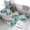 thumbnail image 3 of Bathroom Rugs Sets 3 Piece - Banana leaves_C Absorbent Non Slip Bath Mats, U-Shape Toilet Lid Cover, Contour Mat, Soft Washable Shower Mats Bath Rug Mat for Bathroom Tub Toilet, 3 of 7