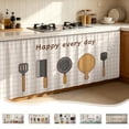 thumbnail image 7 of Cabinet Curtain,Adhesive Dust Proof Window Cover,Printed Kitchen Fabric for Pantry Blocking Light and Household Dust Prevention, 7 of 7
