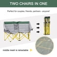thumbnail image 4 of Outsunny 2-Person Loveseat Camping Chair, Oversized Folding Double Lawn Chair with Cup Holders & Carry Bag, Oxford Fabric & Steel Frame, Green, for Picnic, Beach, Fishing, Outdoor, 4 of 8