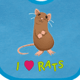 thumbnail image 4 of Inktastic I Love Rats Boys or Girls Baby Bib, 4 of 4