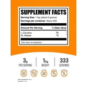 BulkSupplements L-Citrulline Malate 2:1 Powder - Amino Acid Supplement, Citrulline Supplement - Unflavored, 1kg (2.2 lbs)