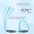 thumbnail image 4 of LAMBBAA 2 Pack Kids Sunglasses Silicone Flexible Frame for Boys Girls, UV Protection(Pink,Clear Blue), 4 of 5