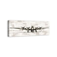 thumbnail image 2 of Creative Products Vintage Distressed White Plane 36 x 12 Canvas Wall Art, 2 of 5
