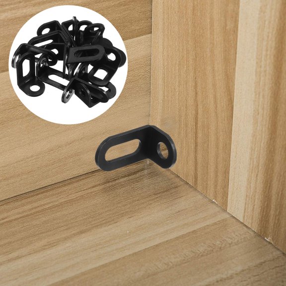 20 Pcs Small Black Brackets Shape Corner Adjustable L-shaped Code Braces