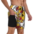 thumbnail image 2 of Yiaed Cute Dog Print Mens Swim Trunks Bathing Suit Compression Liner Beach Swim Shorts Swimwear Quick Dry Zipper Pocket No-Chafing Board Short-Medium, 2 of 6