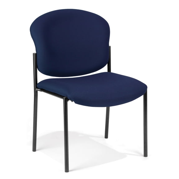 OFM Manor Series Model 408 Fabric Armless Guest and Reception Chair, Navy