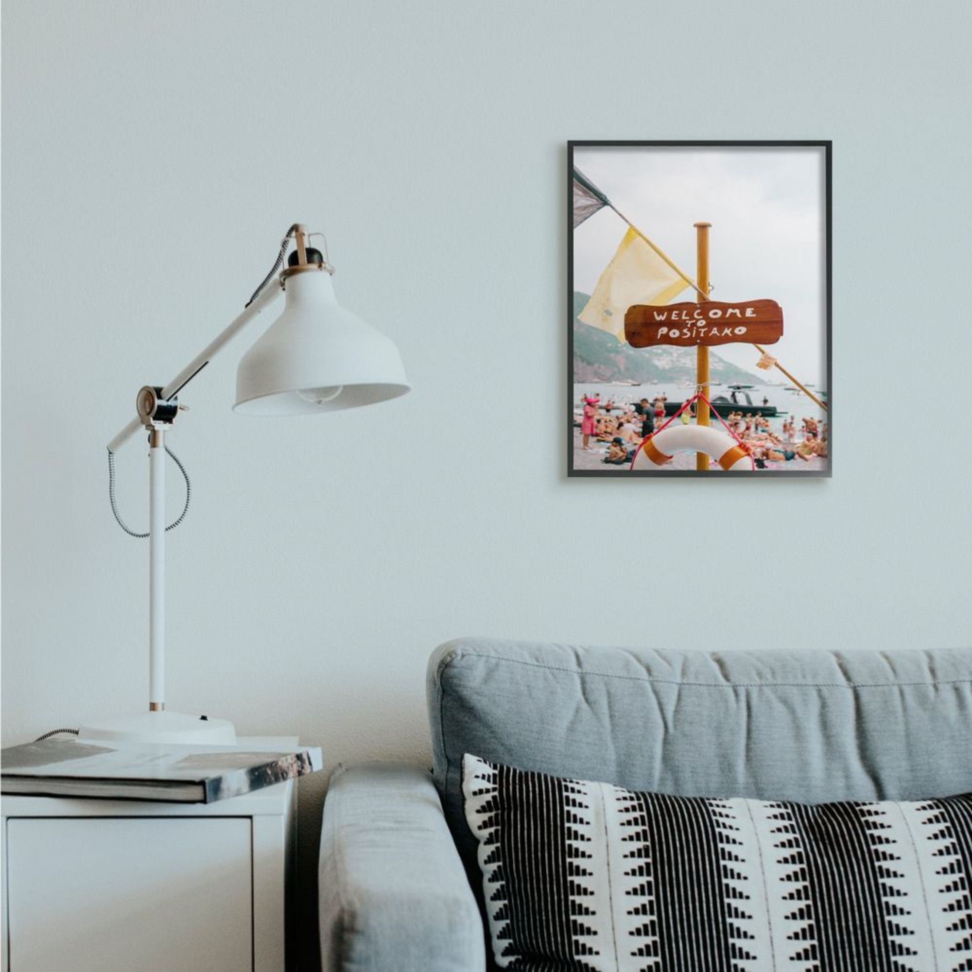 Stupell Industries Welcome to Positano Sign European Beach Vibes Design by Unsplash