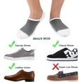 thumbnail image 4 of Mens No Show Socks 8 Pairs Invisible Low Cut Cotton Socks Ondo Non Slip Short Socks Size 5-8/9-11/12-14, 4 of 5