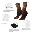 thumbnail image 4 of Balery Cool Flame Lion A Calcetas Largas con Estampado para Hombre y Mujer – Suaves y Transpirables, Talla Única (US 5-11), 4 of 6