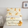thumbnail image 5 of Homewish Golden Retriever Animal Twin Comforter Sets,Dog Paws Bone Bedding Set,Yellow,Reversible,2-Piece,1 Comforter and 1 Pillowcase, 5 of 7