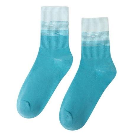 

Socks For Women Matching Gradient Printing Thickened Warm Mid Tube Thick Socks