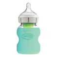 thumbnail image 3 of Dr. Brown's Natural Flow Options+ Glass Baby Bottle Silicone Wide-Neck Sleeve 5oz Mint Green, 3 of 3