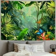 thumbnail image 2 of Creowell  Tropical Rainforest Landscape Tapestry, Jungle Tiger Plant Natural Scenery Tapestry Wall Hanging, Bed Cover Mural Home Decor 60x50inch, 2 of 6