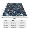 thumbnail image 5 of Bingfone Merry Christmas Winter Leaves Snowflakes Print Flannel Fleece Blanket Throw Blanket For Bed,Sofa,Couch,Travel,Camping(40"X30"), 5 of 9