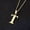 Gold, variant on 316L Stainless Steel Silver Gold A to Z Letters Pendant Chain Necklace Jewelry-Silver-SILVER V