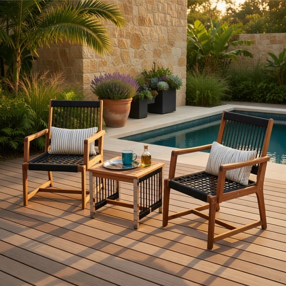 Yardi Yard 4 Pieces Patio Rattan Conversation Set, Outdoor Patio Furniture Set with Seat and Back Cushions-Off White