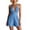 Light Blue, variant on Tqcoqu Women's Halter Neck Deep V Tie Back Romper With Pockets,Backless Waistband Summer Casual Short Romper,Black Women's S-XXL