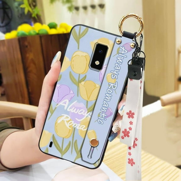 JNG-Phone Case For BLU View4, Anti-knock Wrist Strap Wristband Anti-dust Silicone Fashion Design Kickstand Soft case Protective Dirt-resistant Lanyard Waterproof Phone Holder Shockproof