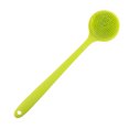 thumbnail image 3 of 1 cepillo de silicona para el cuerpo del baño para la ducha con mango largo (verde), 3 of 5