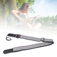 thumbnail image 1 of Diseño Elegante, Correa Ancha, Correa De Guitarra De Algodón Y Cuero De Longitud Ajustable Con Soporte Para Púas Para Ukelele Bajo, Guitarra Eléctrica Acústica, 1 of 7