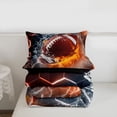 thumbnail image 4 of American Football Bedding Sets, Sports Games Rugby Comforter Set Geometric Hexagon Duvet Insert Full Size, Gradient Honeycomb Quilt Teens Adult Men Bedroom Decor, Gold, 4 of 7