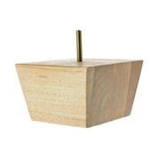 Architectural Products By Outwater LLC 2-3/4 in. x 4-3/8 in. Unfinished Solid Hardwood Square Bun Foot