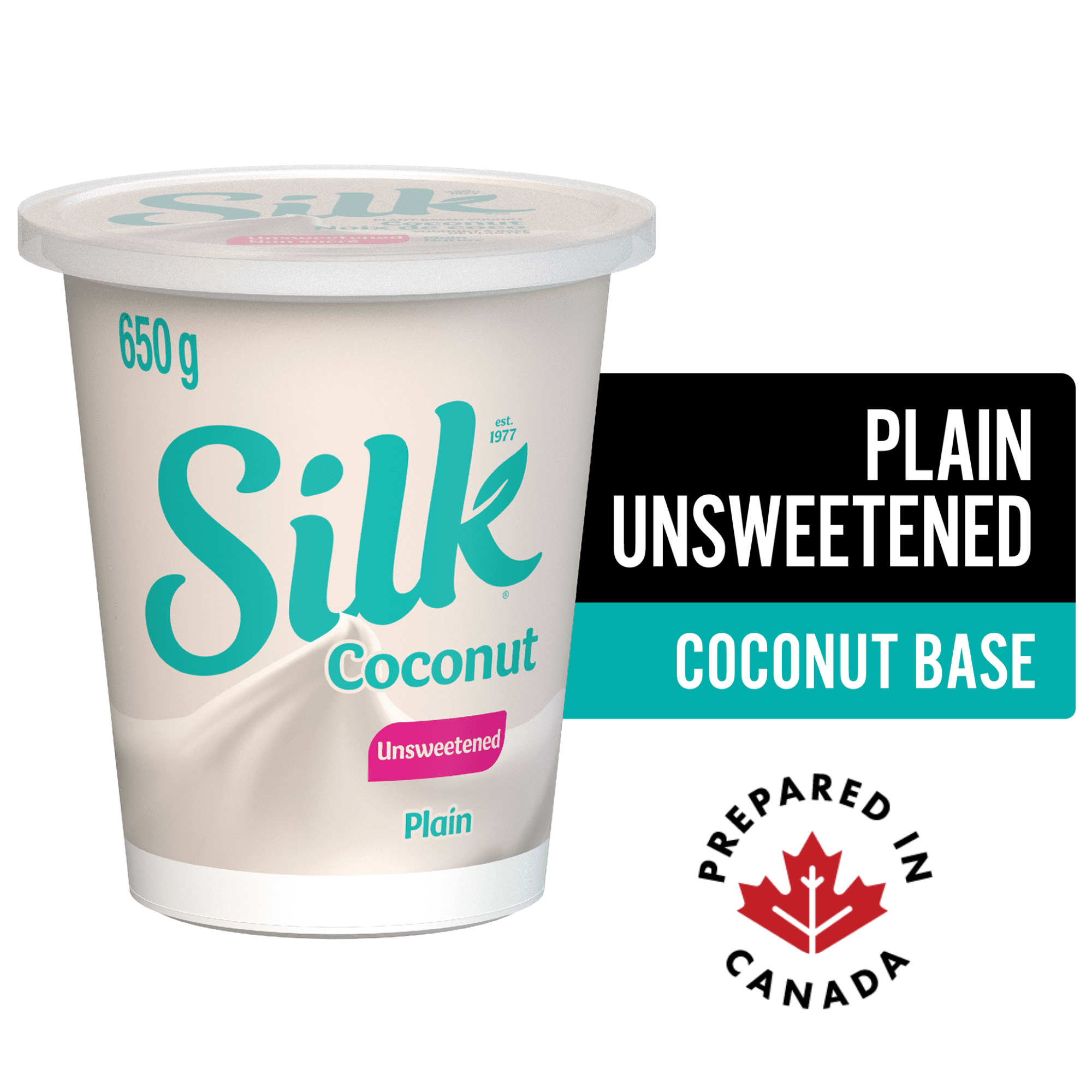 Silk Coconut Yogurt, Unsweetened Plain, Dairy Free, 650 g