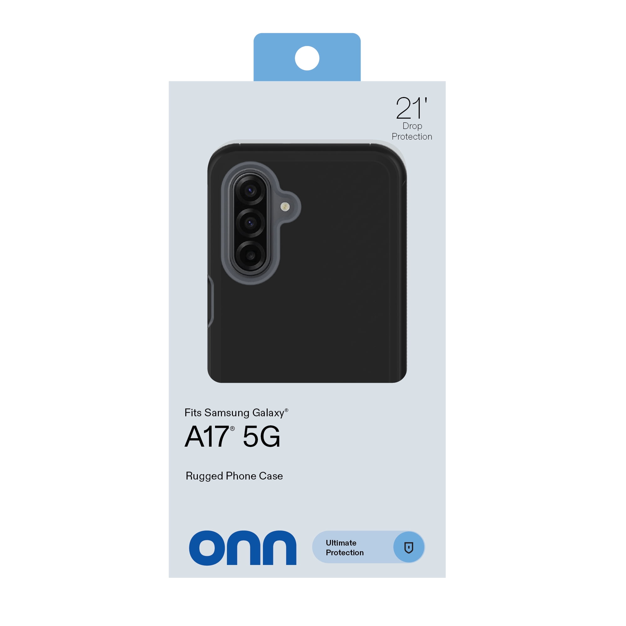 onn Rugged Phone Case for Samsung Galaxy A17 5G - Black/Gray