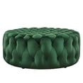 thumbnail image 5 of Modway Amour Modern Button Tufted Round Velvet Ottoman in Emerald Green, 5 of 6