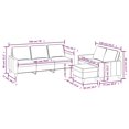 thumbnail image 4 of vidaXL 3 Piece Sofa Set with Cushions Dark Grey Fabric, 4 of 5