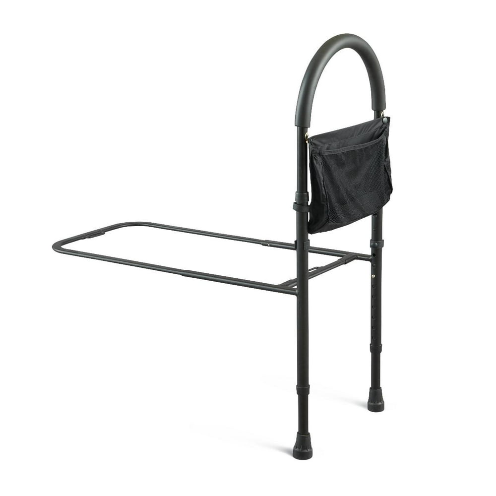 Medline Bed Assist Bar With Storage Bag, Height Adjustable Bed Grab Bar