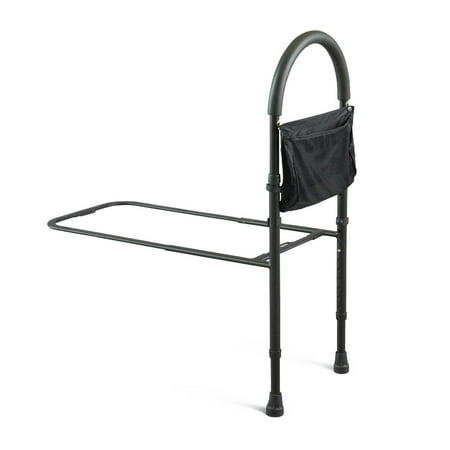 Medline Tool-Free Bed Assist Bar with storage bag (Best Gifts For Seniors In Assisted Living)