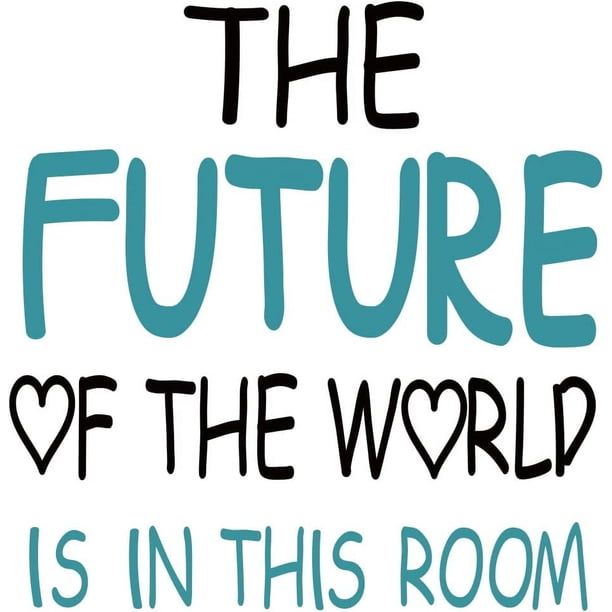 Pegatinas de pared de PVC con temática del futuro, calcomanías de pared, decoración de pared, citas inspiradoras