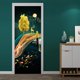 thumbnail image 2 of (77x200cm,H) Etiqueta de la puerta Efecto Trompe l'oeil 3D Interior PVC Pegatinas de pared para decoración de la pared Sala de estar Cocina Dormitorio Baño Papel pintado Rojo Verde RV1016-0122908FYD, 2 of 5