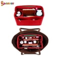 thumbnail image 3 of Spencer Felt Purse Bag Organizer Insert Bag In Bag with Zipper Handbag Tote Shaper Fit Speedy Neverfull "Red,Medium", 3 of 7