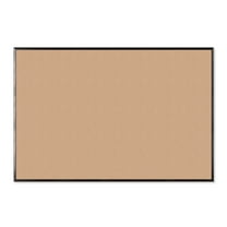 U Brands, 48 x 72 in., Cork Bulletin Board, Brown, Black Aluminum Frame