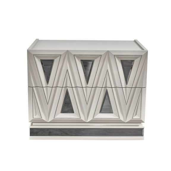 Lavita Modern & Contemporary Style Nightstand made with Wood in Black & Gold