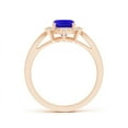 thumbnail image 2 of Angara Natural 1.6 Ct. Tanzanite with Diamond Halo Ring in 14K Rose Gold for Women (Ring Size: 10.5), 2 of 8