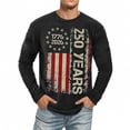 thumbnail image 5 of DHFJKG 250 Years Anniversary USA Shirts For Men Long Sleeve T Shirt National Flag Graphic Tee Celebrate 4Th Of July Top, 5 of 5