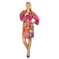 thumbnail image 2 of Bimba Women Cotton Printed Floral Robe Bridal Bridesmaid Getting Ready, 2 of 6